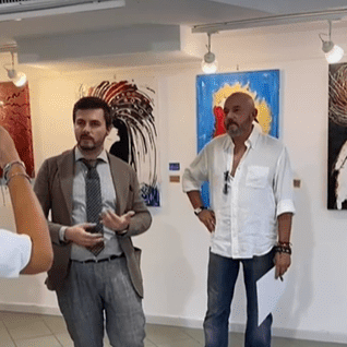 Critico d'arte Pasquale Di Matteo con Massimiliano Sciuccati