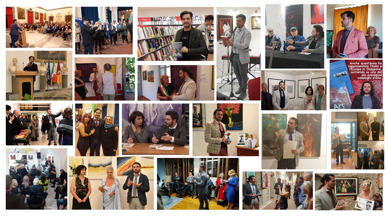 Immagini di eventi con il critico d'arte e scrittore italiano Pasquale Di Matteo